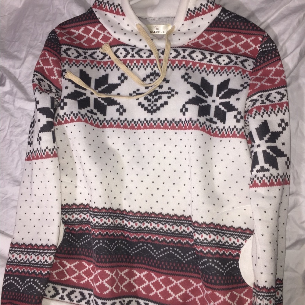 snowflake / Winter patterned hoodie